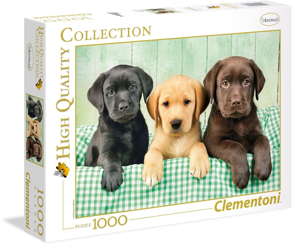 Clementoni Puzzle 1000 Trzy Labradory 39279 Zdjęcie produktu 