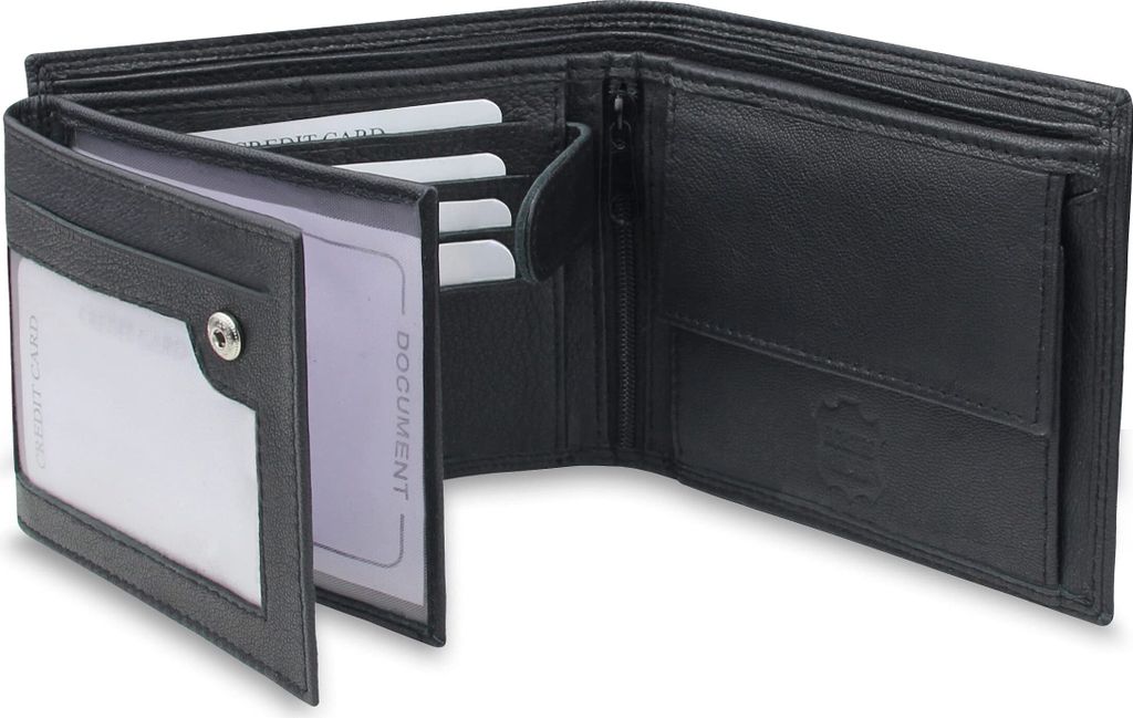 Fomax Geldbörse Herren aus echtem Leder mit RFID Schutz, Produktbild 