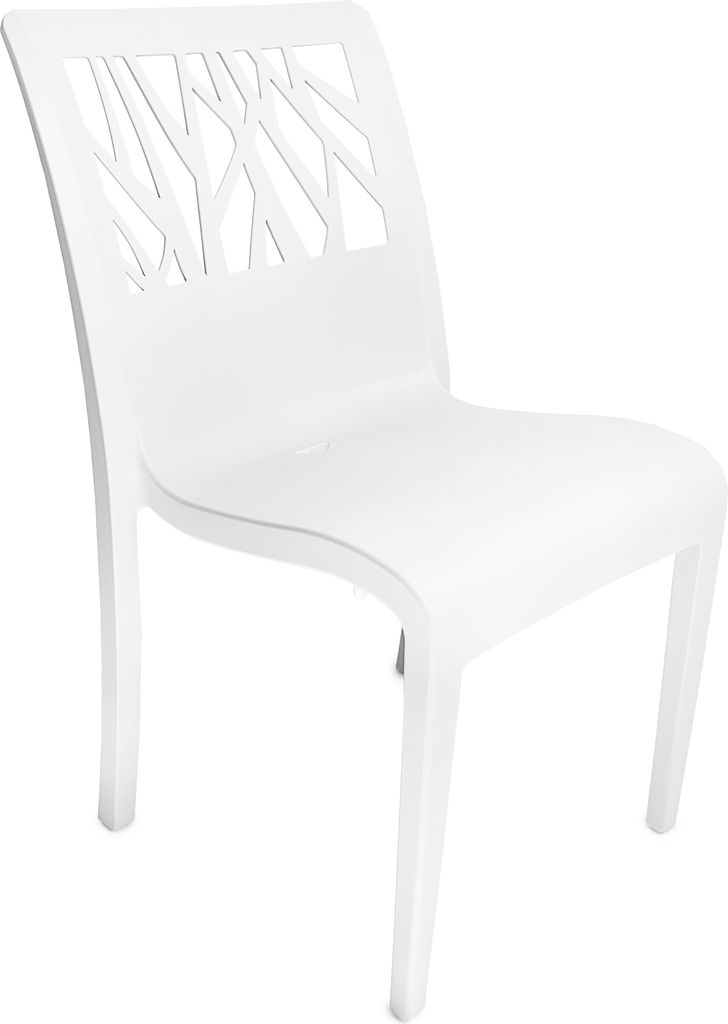 ONDIS24 Gartenstuhl Stapelstuhl Vegetal weiß
