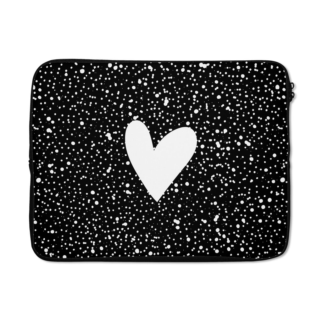 MuchoWow Laptop Hülle 17 Zoll Laptoptasche Design - Liebe - Herz - Zipper - Schutzabdeckung