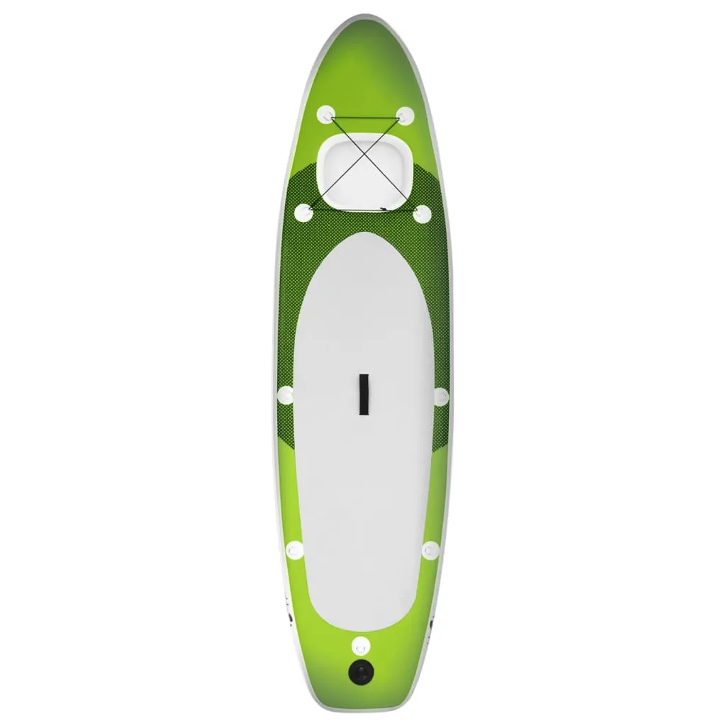 Planche de Stand Up Paddle Gonflable 330 cm Vert Idéal pour la Balade