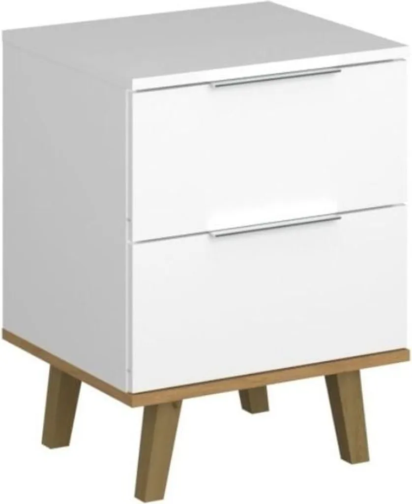 Petite commode Neptun robuste en bois clair avec tiroirs coulissants