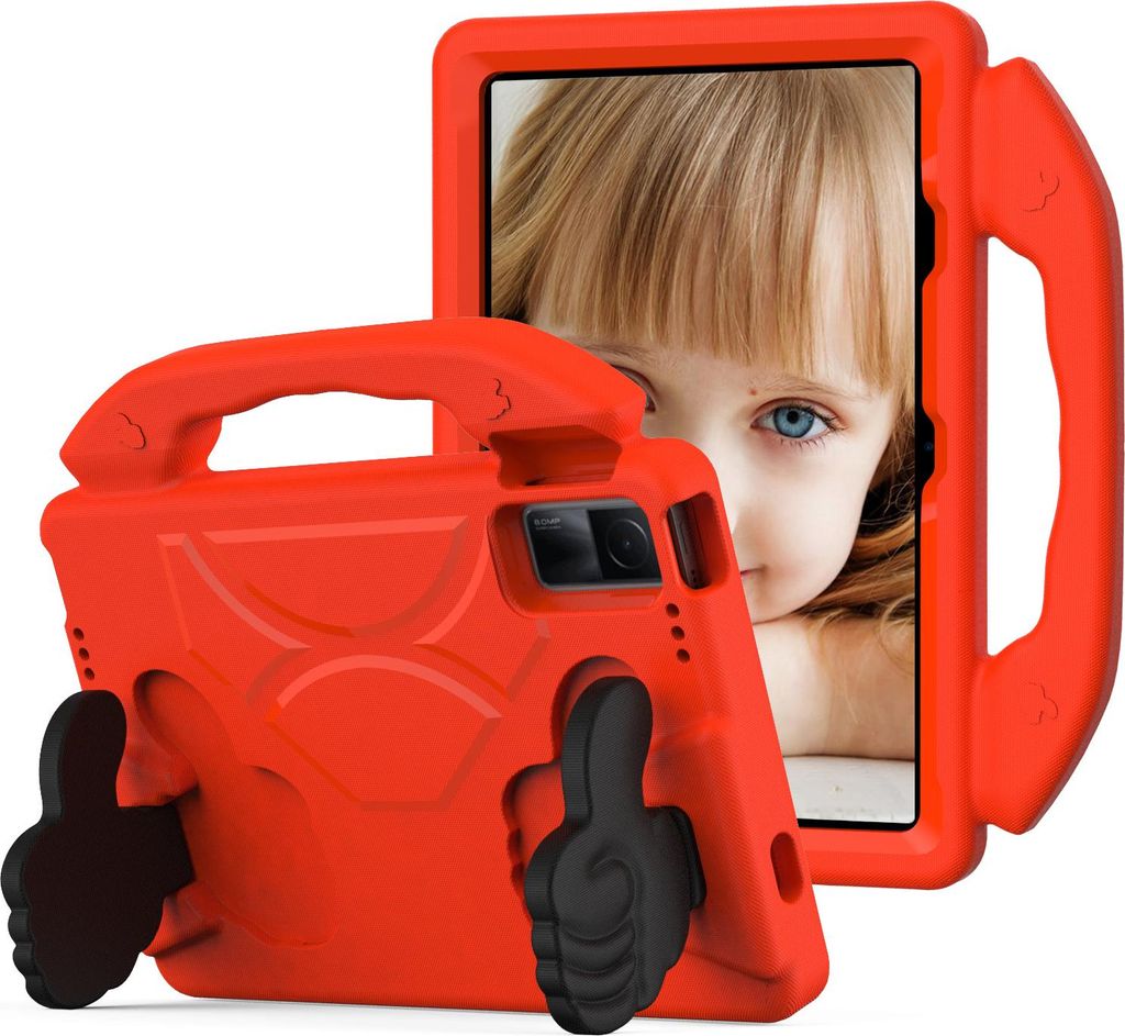 Kinder Schutzhülle für Lenovo Tab M10 Plus 3rd Gen 10,6", Tab M10 5G /K10 Pro 5G 10,6 2023, Leicht EVA-Schaum mit Griff Ständer Hülle Rot
