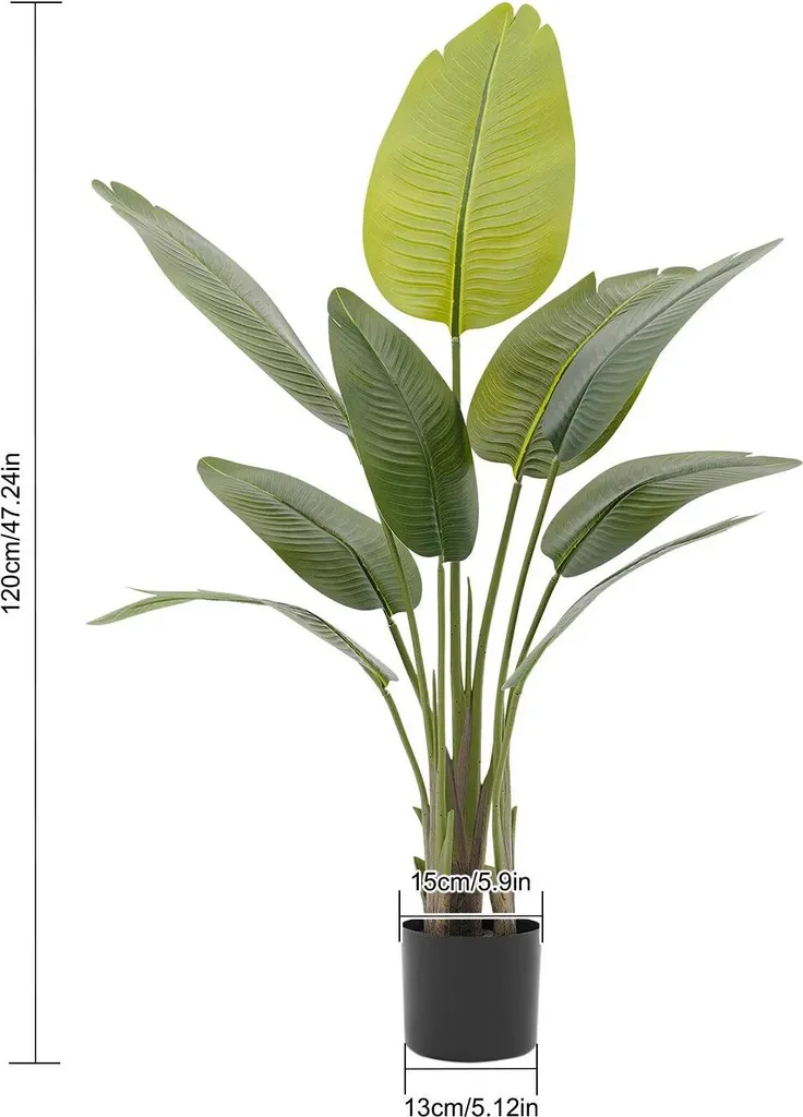 Set 2 Palme Tropicali Artificiali 120cm | Look Jungle Chic Interni - 3