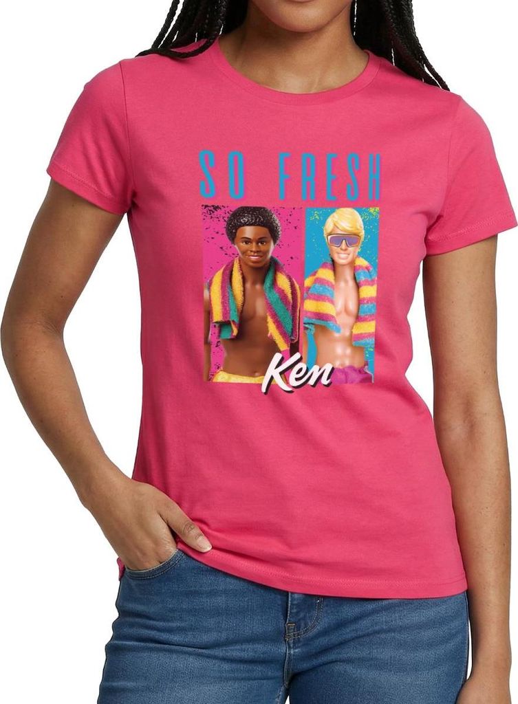 Spreadshirt Barbie Ken So Fresh Beach Strand Frauen T-Shirt, XL, Azalea