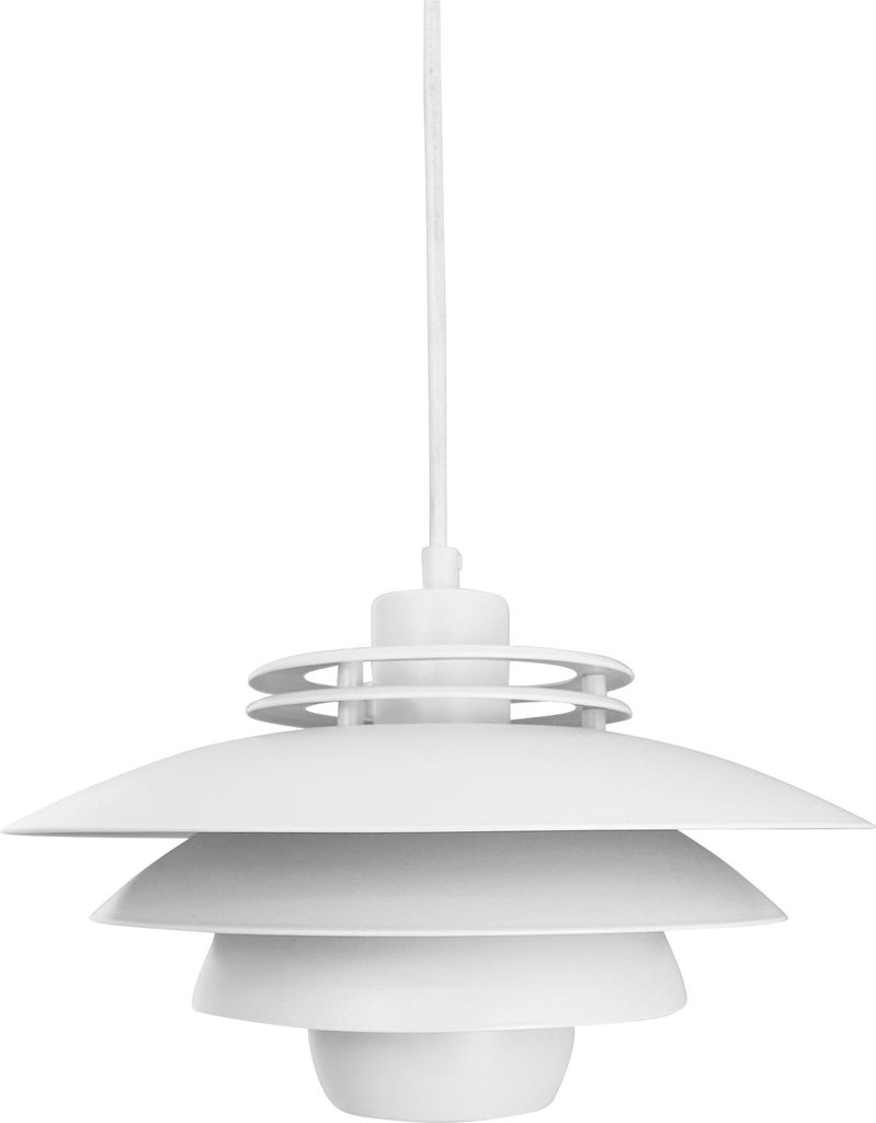 Pendelleuchte LED, Hängelampe, Deckenlampe Pendel, Pendellampe Esstisch, Pendelleuchte für Wohnzimmer, Skandinavische Design, Ejka klein weiß