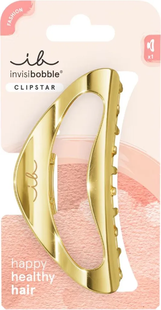Pince à cheveux crabe Invisibobble Clipstar Gold Luxe pour un chignon chic