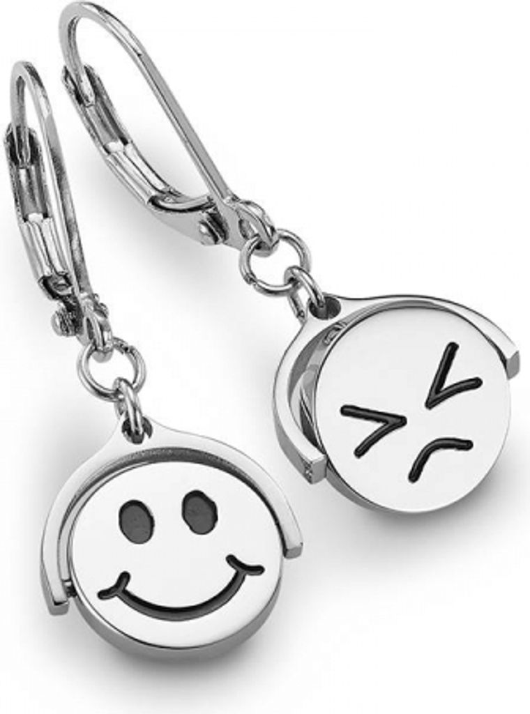 CEM ST8-076 Edelstahl Ohrhänger Emoji Ohrringe Damen
