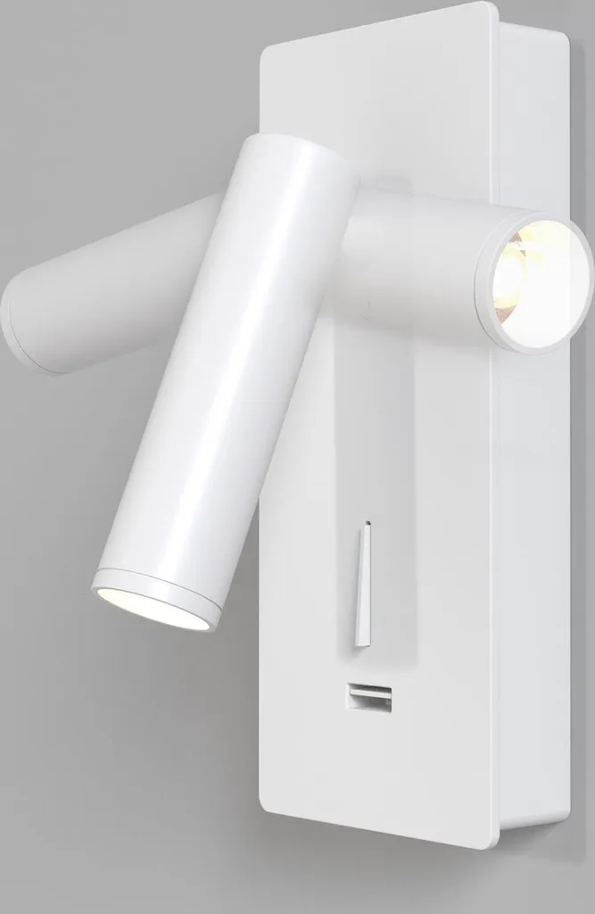 Liseuse Mirax Orientable USB Blanc avec Interrupteur LED 3000K 3W - 3