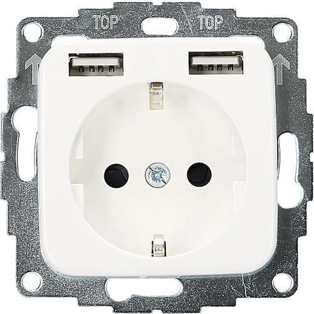 Prise USB encastrée blanche Reflex Si Busch Jaeger double port - 5