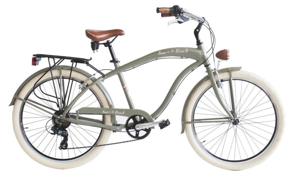 Via Veneto Bici Cruiser Sun on the Beach Man 26” 6V Green Immagine del prodotto 