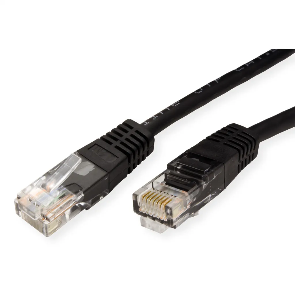 Cavo LAN Roline Cat5e Nero 0,5m | Patch Cord Professionale Rame