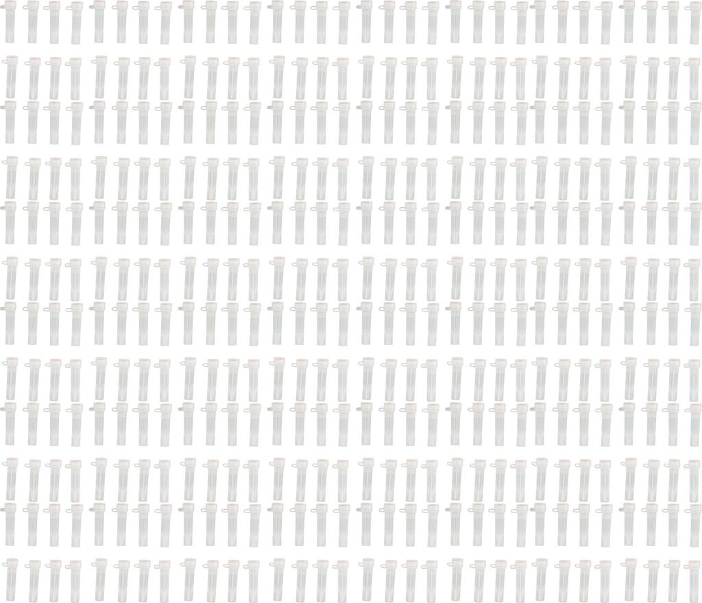 500pcs Microcentrifuge -Röhrchen Professionelles klares Polypropylen 1,5 ml Zentrifuge mit Schnappabdeckung für Laborversorgungen flacher Boden