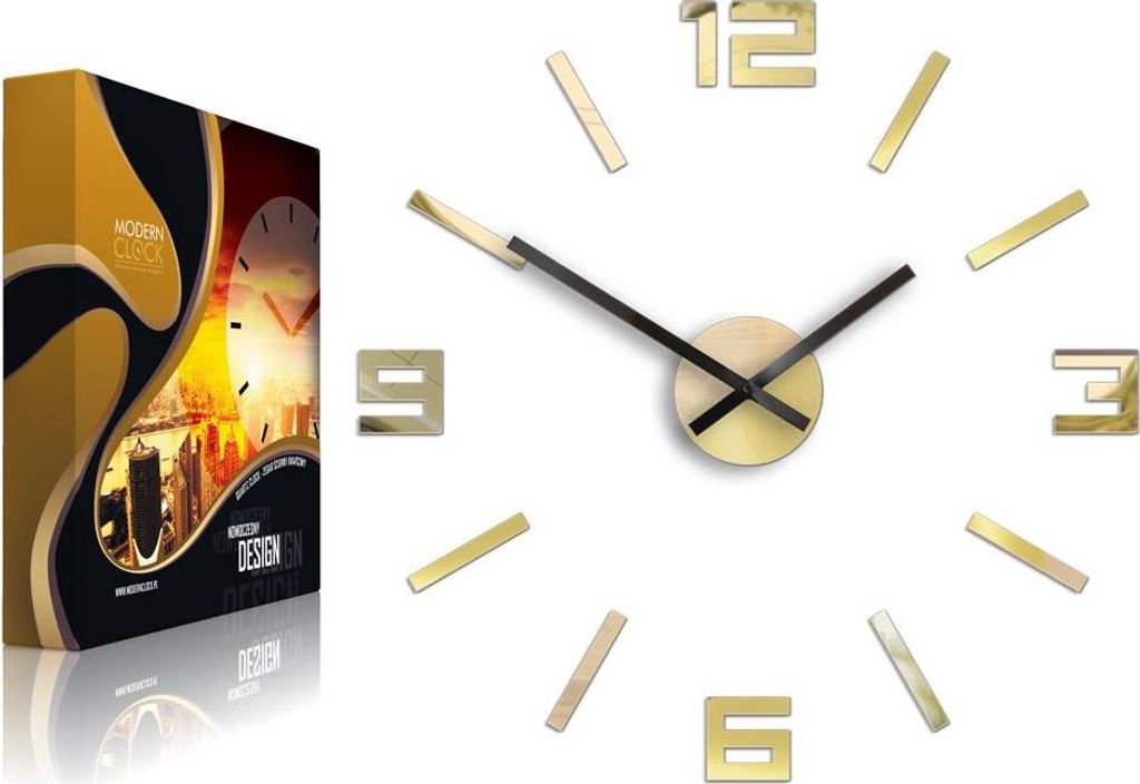 ModernClock, wanduhr, wanduhr goldener spiegel groß,Arabik, Produktbild 7