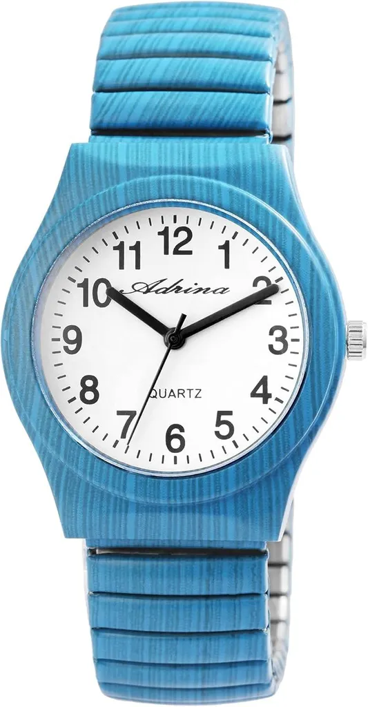 Orologio Donna Cinturino Elastico Acciaio - Numeri Grandi e Leggibili