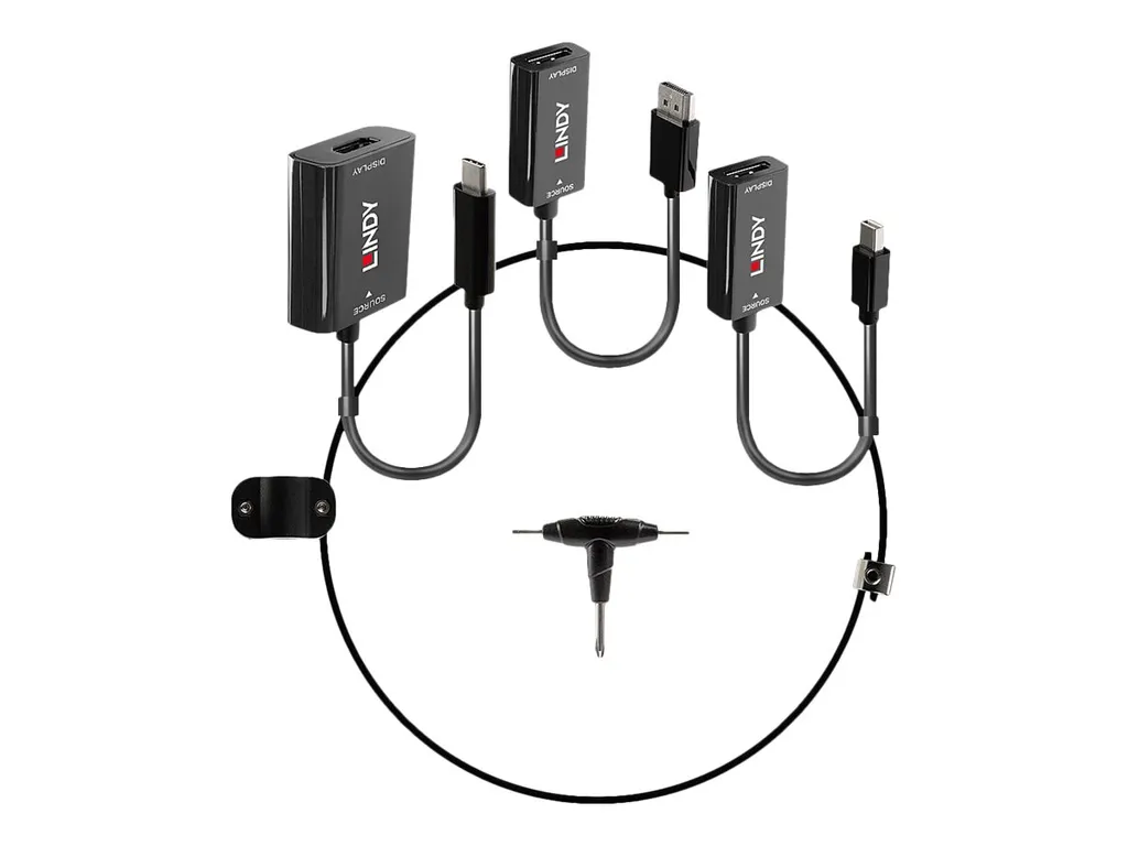 Lindy 38304 Convertisseur Multi-AV vers HDMI avec Adaptateurs Intégrés