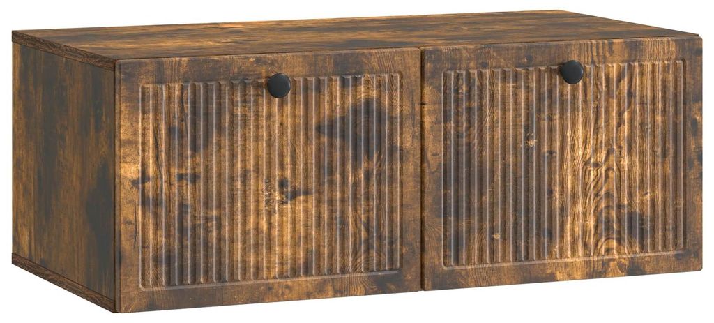 Wandmontierter TV-Schrank Geräucherte Eiche 78,5 x 41 x 30 cm