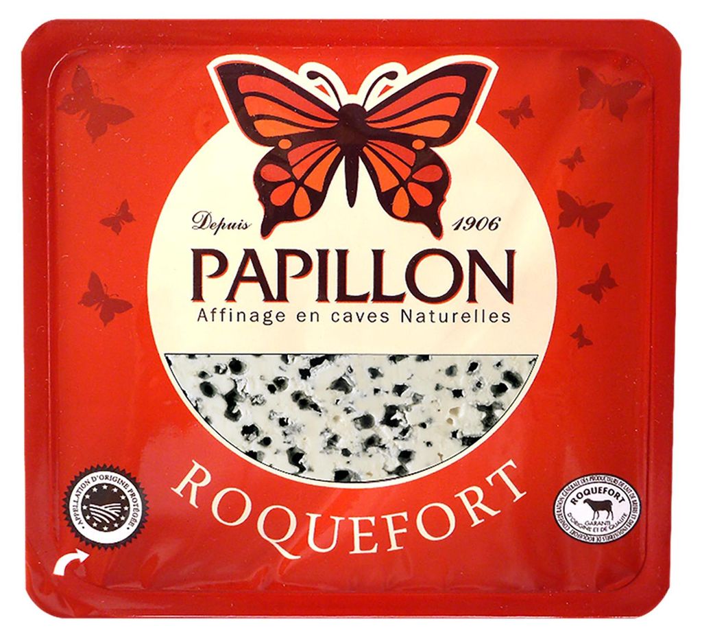 Fromage Roquefort Papillon AOC, 100 g Image du produit 