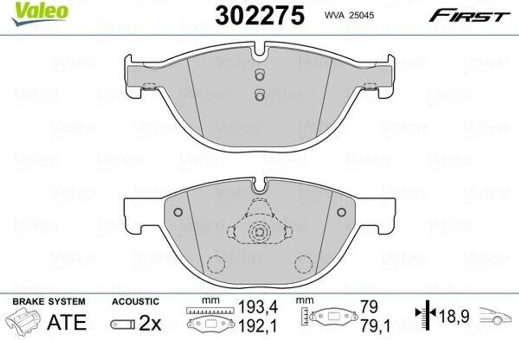 Plaquettes de frein avant pour BMW Série 5 F11 break et GT de voyage