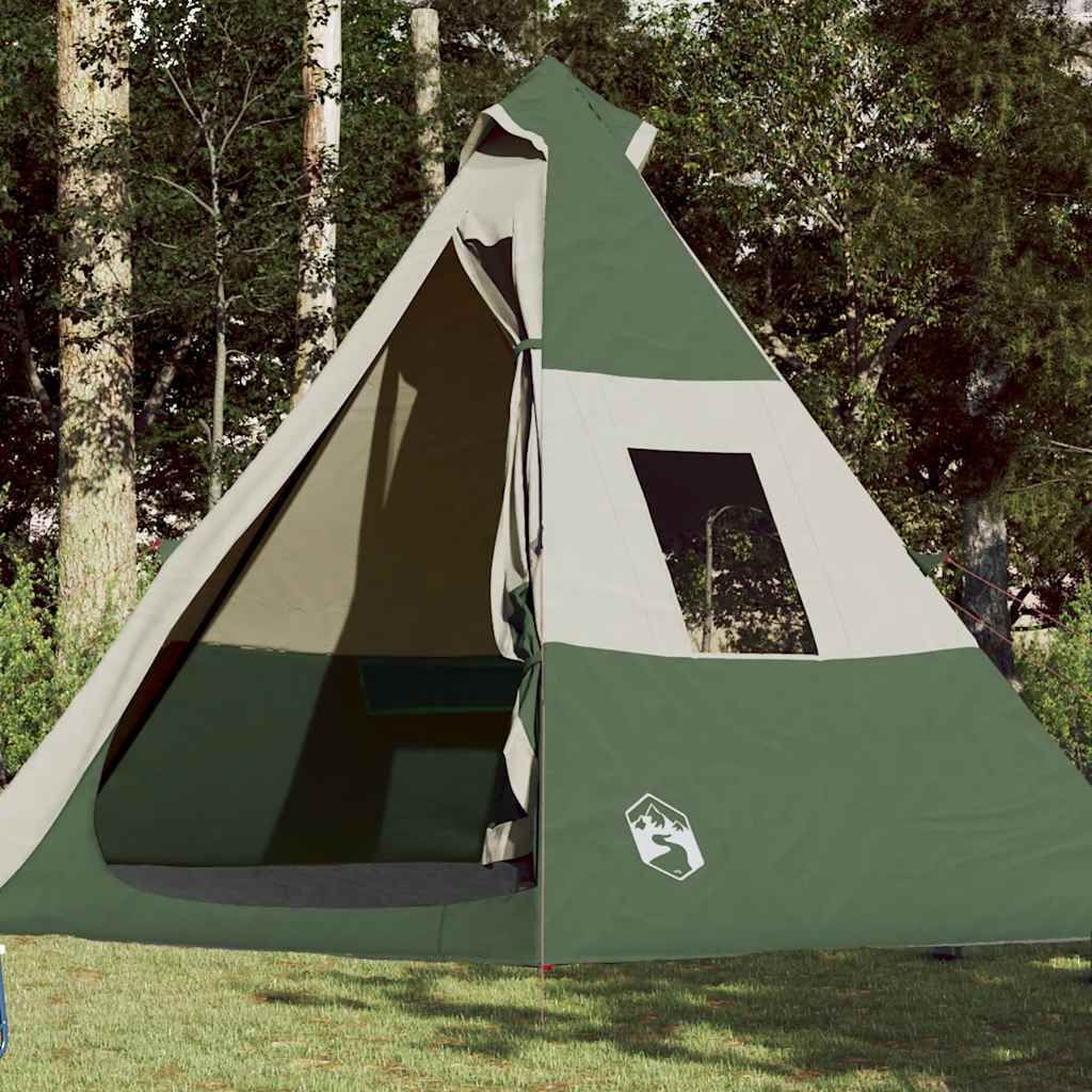 vidaXL Tipi-Campingzelt 7 Personen Grün Wasserdicht Produktbild 7