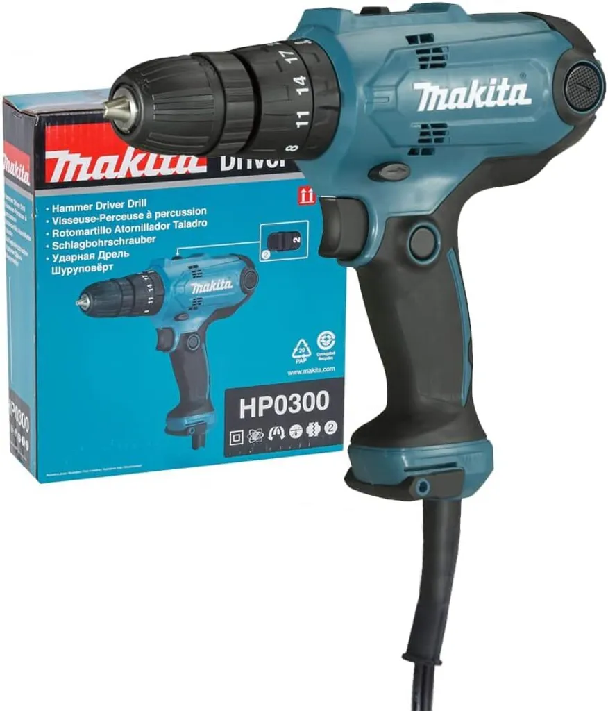 Perceuse à Percussion Makita HP0300 - Mandrin 3/8 320W 1500 tr/min