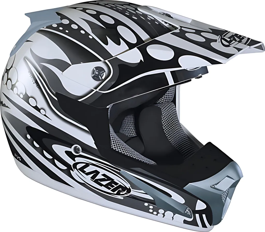 Casque de motocross LAZER SMX Bionic coloris blanc gris en petite taille