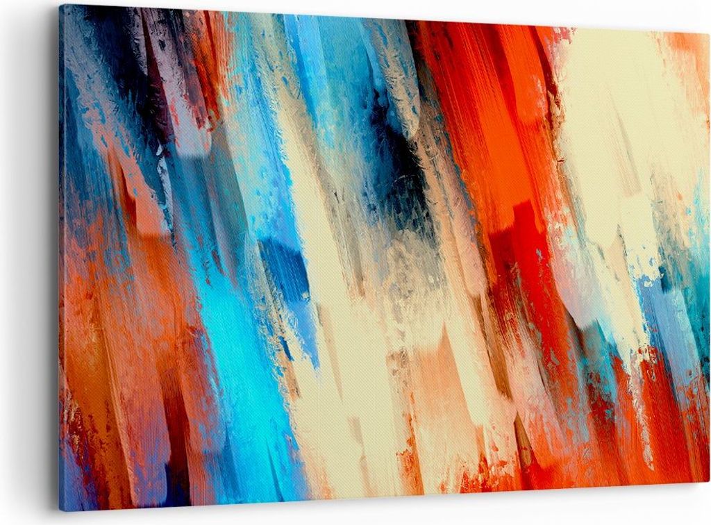 Bild auf Leinwand - Leinwandbild - Abstraktion modern - 120x80cm - Wand Bild - Wanddeko - Leinwanddruck - Bilder - Kunstdruck - Wanddekoration - Le...