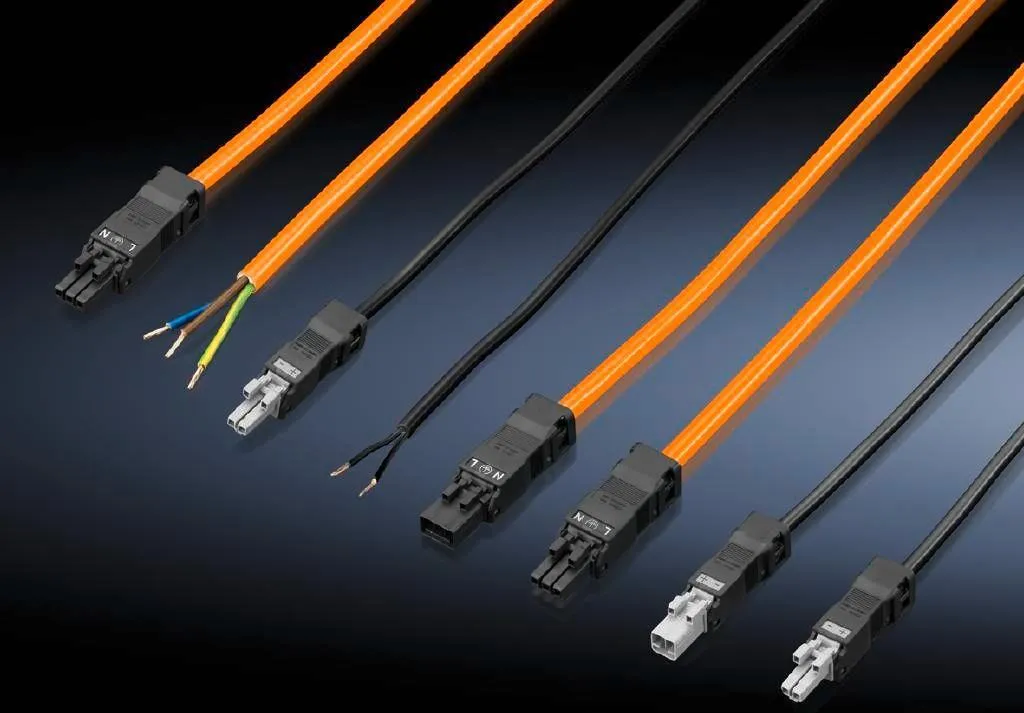 Câble de raccordement Rittal L3000mm orange lot de 5 pièces - Réf 2500420