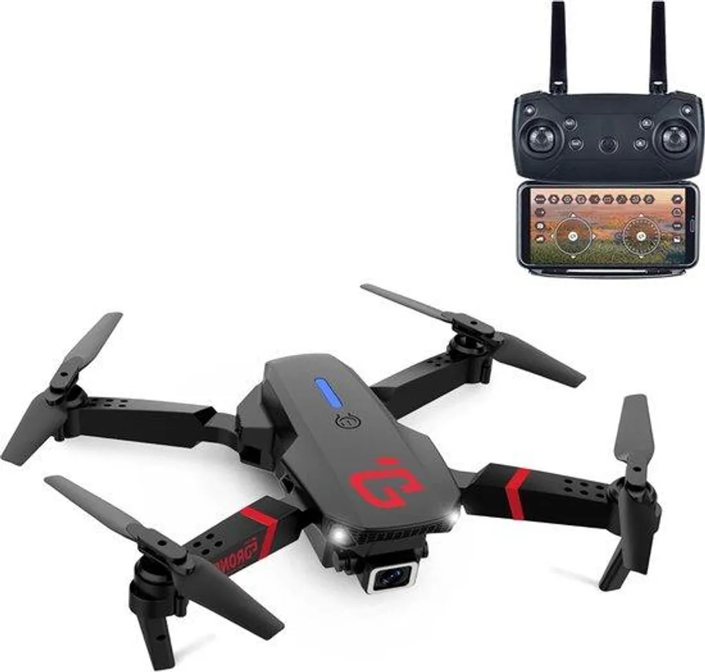 Drone noir antichoc 2 batteries : fini les pannes pour pilotes de 8 ans
