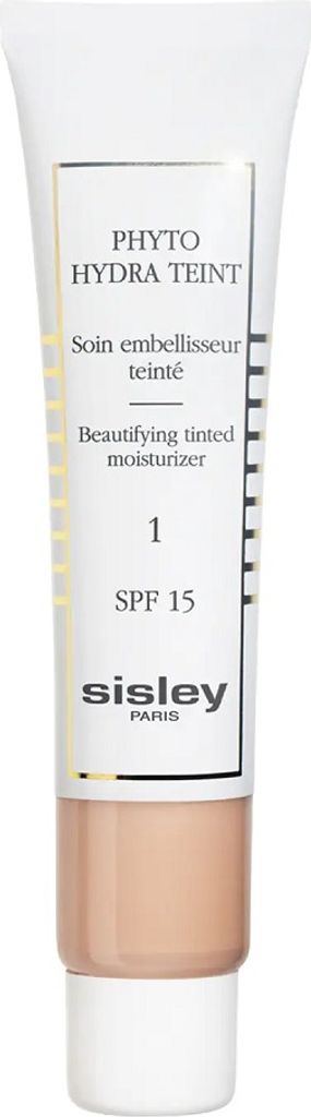 A tube of Sisley Phyto-Hydra Teint tinted moisturizer.