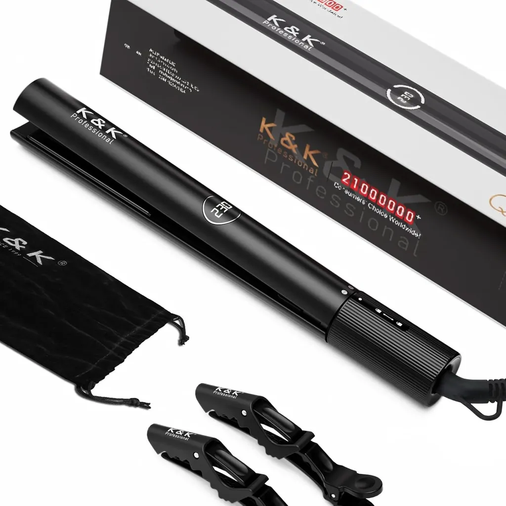 K&K Luxury Hair Styler: Piastra 2 in 1 in Vetroceramica e Tormalina