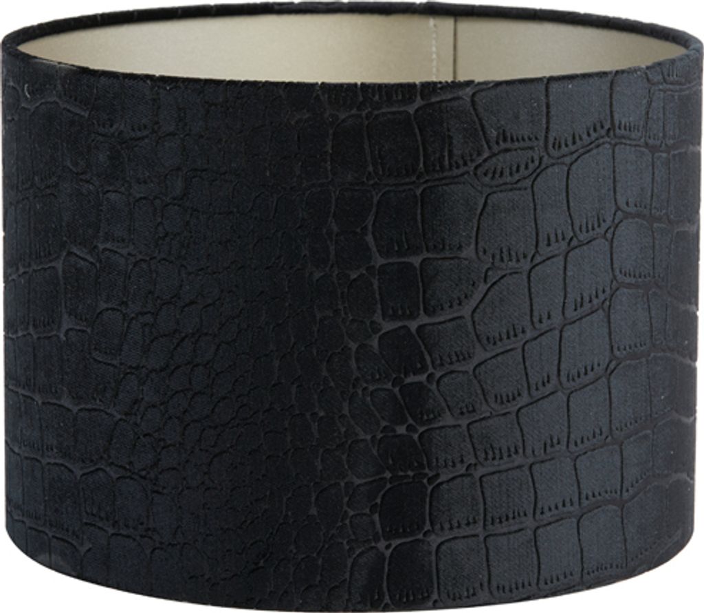 Licht & Wohnen - Lampenschirm PRAYA - Ø20x15cm - Schwarz