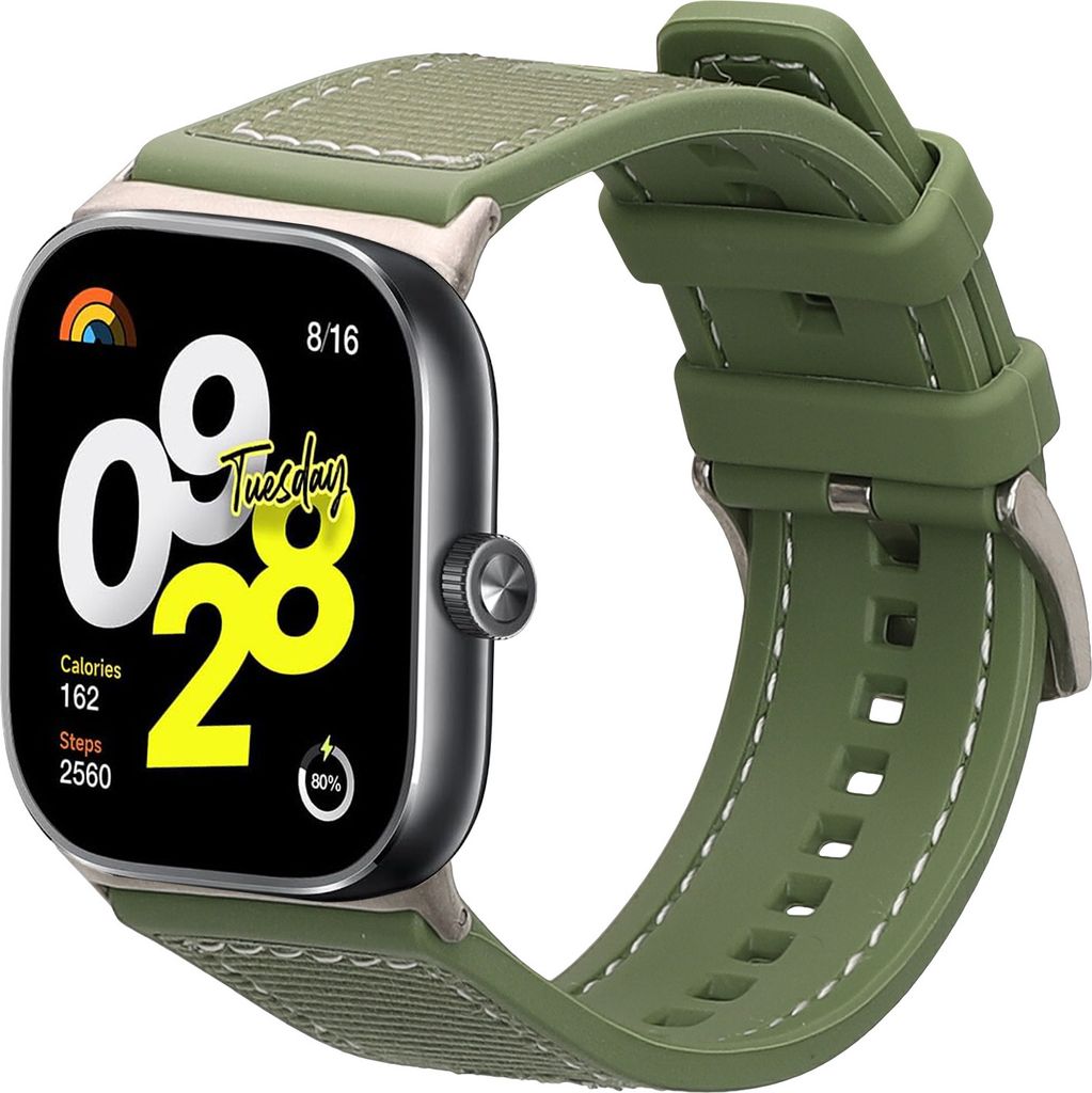 kwmobile Armband kompatibel mit Xiaomi Smart Band 8 Pro / Band 9 Pro / Redmi Watch 5 / Redmi Watch 4 Band - Aus Nylon und Silikon - Fitnesstracker