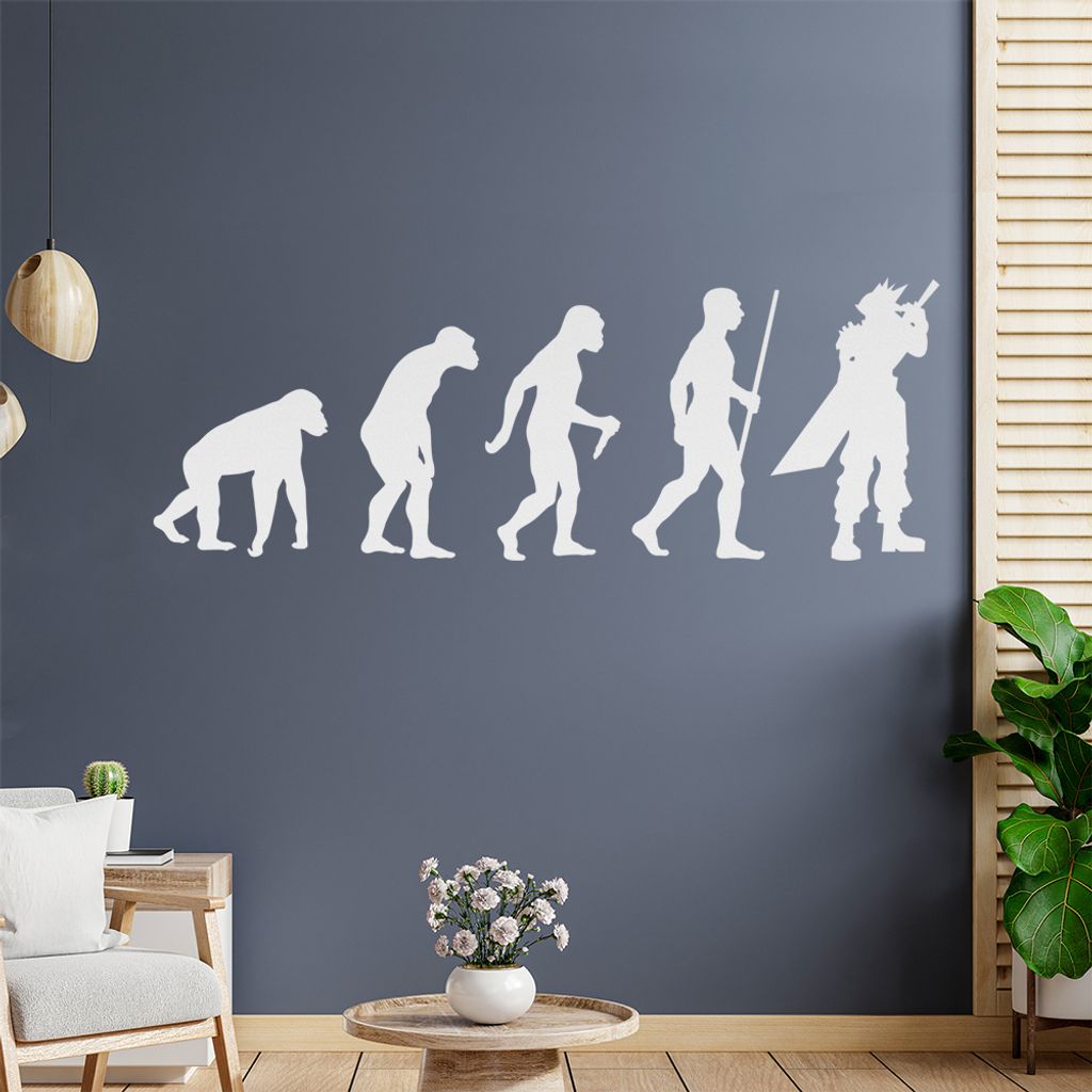 RPG Hero Fantasy Evolution Wandtattoo Wandaufkleber Wall Sticker - Dekoration, Küche, Wohnzimmer, Schlafzimmer, Badezimmer