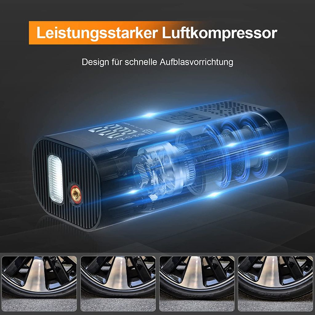 START Mini Kompressor 12 V 150 PSI Wartung und Notfall Auto : :  Auto & Motorrad