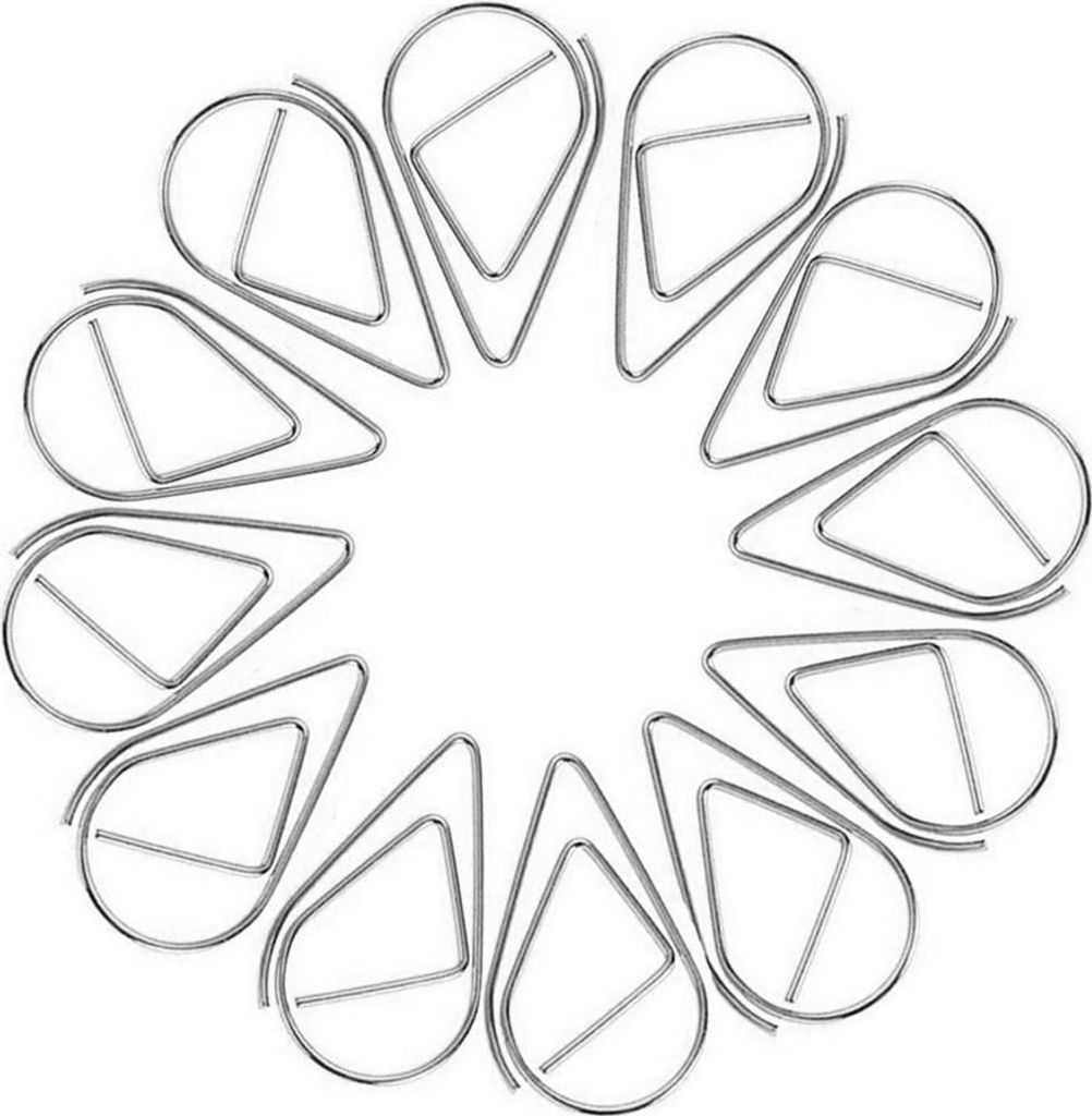 100 Stück Büroklammern, langlebig und rostfrei, ideal für Büro, Schule und private Dokumentenorganisation