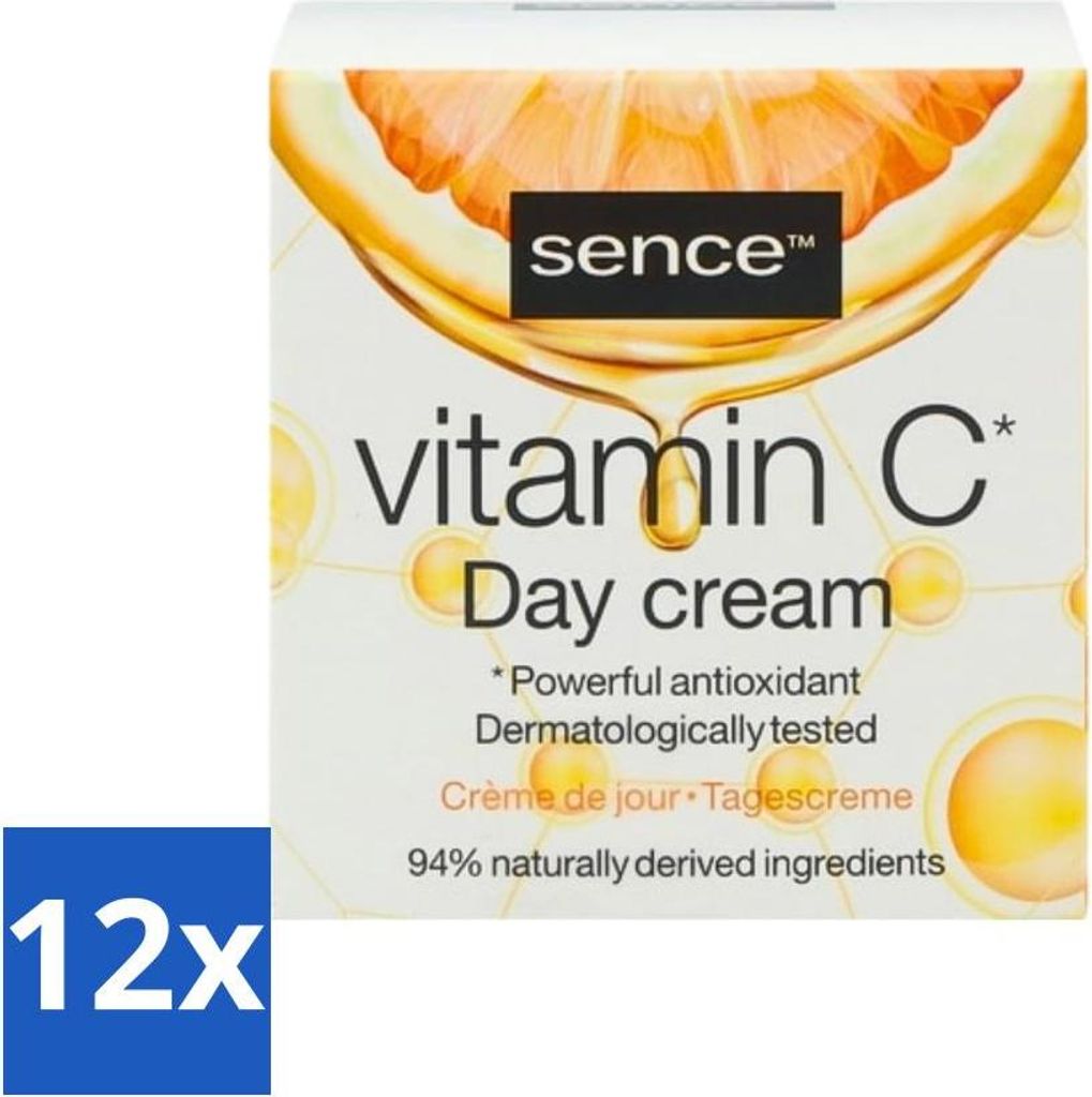 Sence - Vitamin C - Tagescreme - Strahlende Haut - 50 ml - Vorteilspack - 12 Stücke