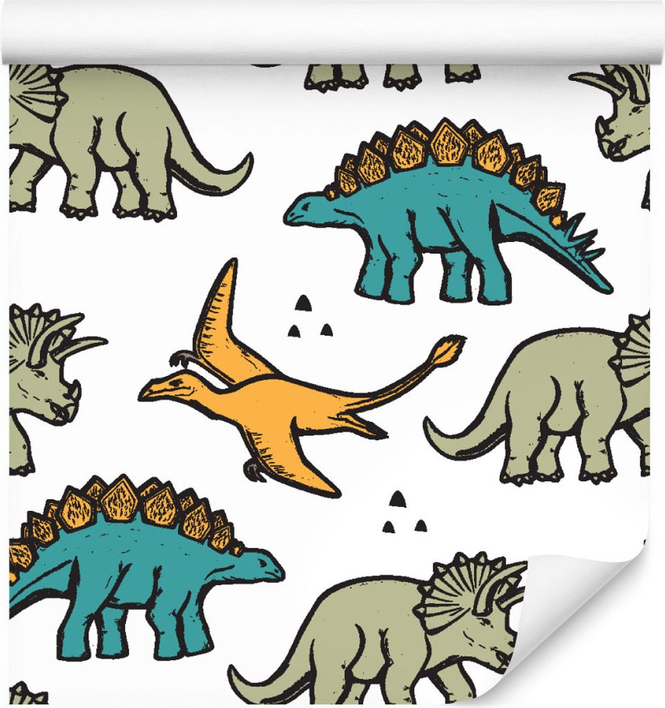 10m VLIES TAPETE Rolle Kinderzimmer Wildtiere Dinosaurier Vügel Natur XXL