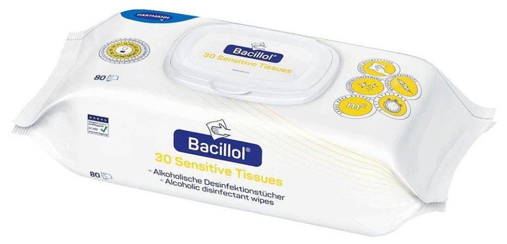 Desinfektionstücher Bacillol 30 Sensitive Tissues, 80 Produktbild 