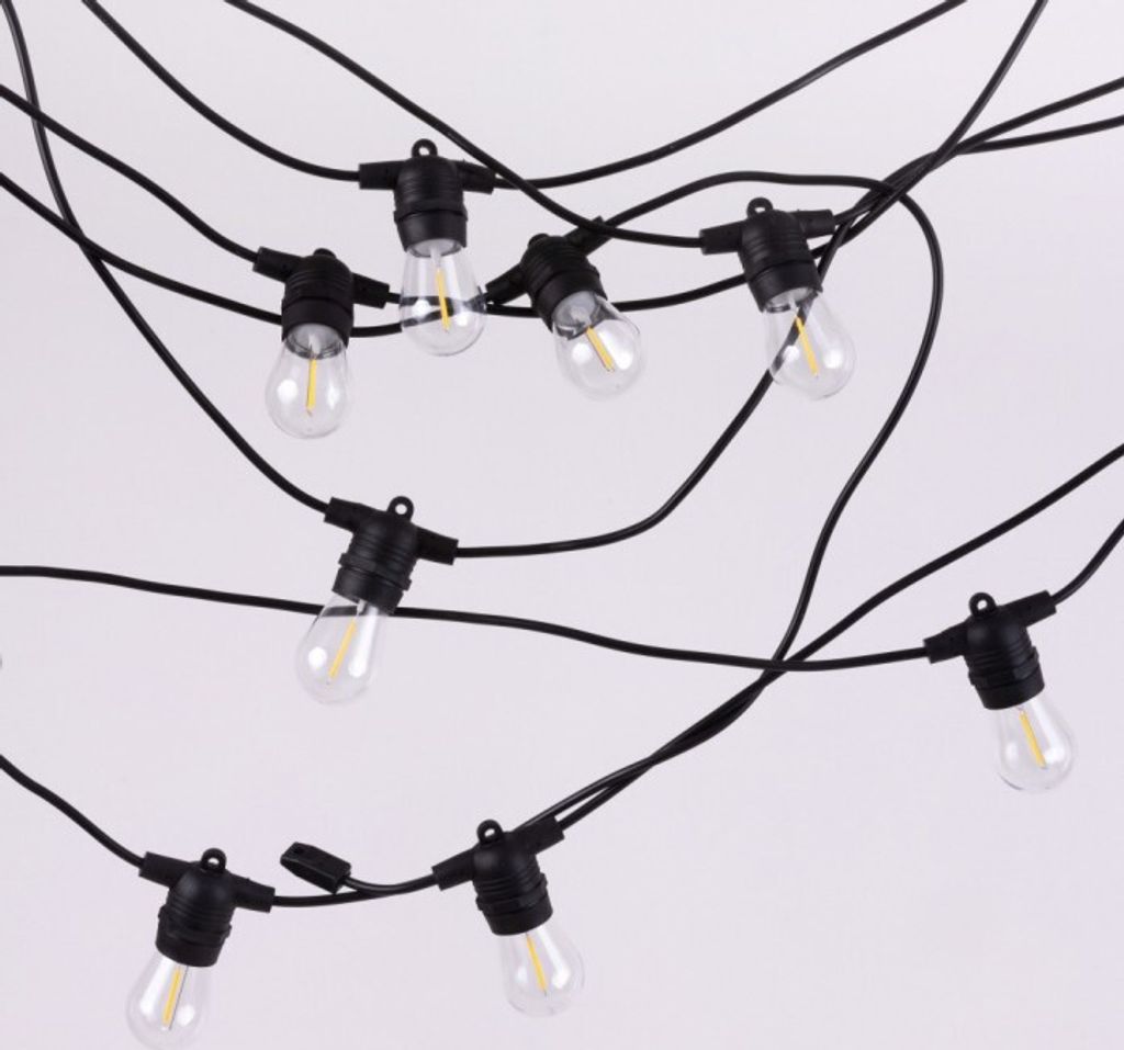 Solární LED girlanda 10m +10 x G45 E27 0,3W 2700K Obrázek produktu 