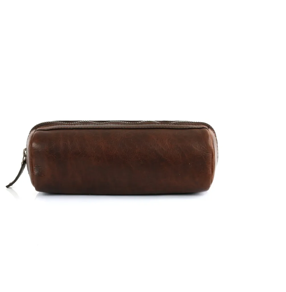 Trousse à crayons cuir robuste marron pour ne plus perdre vos stylos - 11
