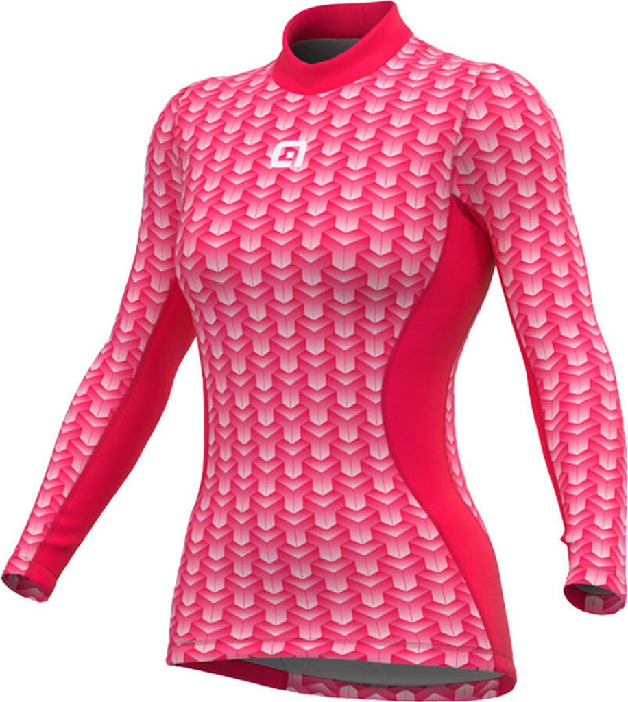 Alé Langarm Fahrrad-Shirt - INTIMO CUBES LADY - Rosa S
