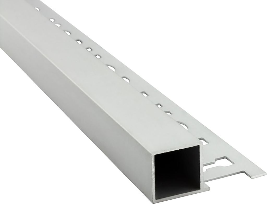 Alu Vierkant Quadrat Profil Fliesenschiene Fliesenprofil L270cm H12mm matt
