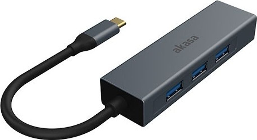 AKASA - USB Type-C 4-in-1 hub s Ethernetem