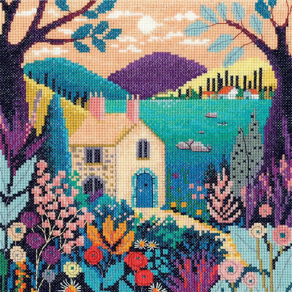 Réussir sa broderie facilement avec le kit point de croix Aida Heritage