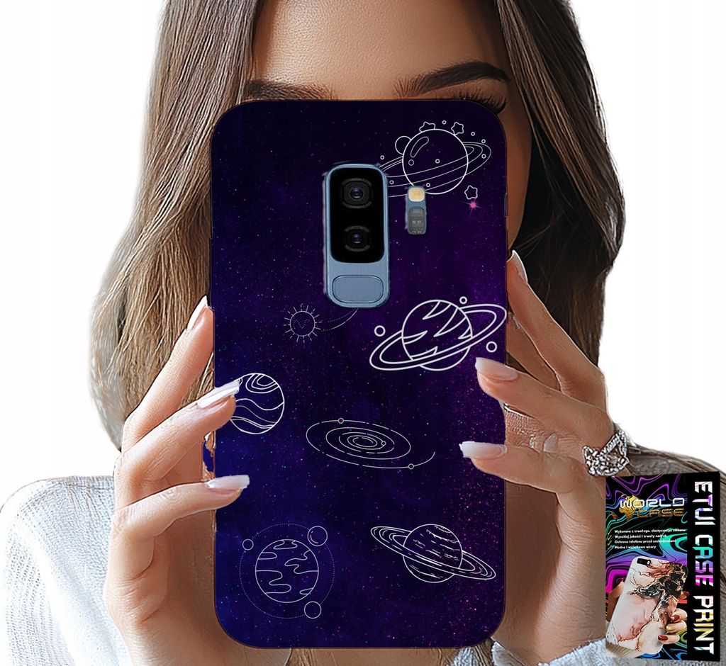 Fall Für Samsung Galaxy S9 Plus - Kosmos Planeten Sterne Galaxie Muster