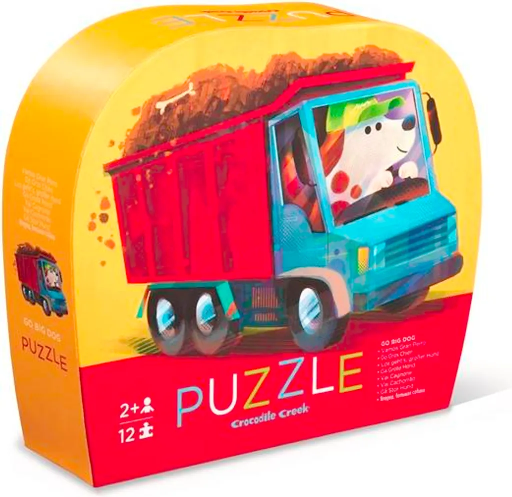 Petit Puzzle Chien 12 Pièces Crocodile Creek : Fini l'Ennui en Auto