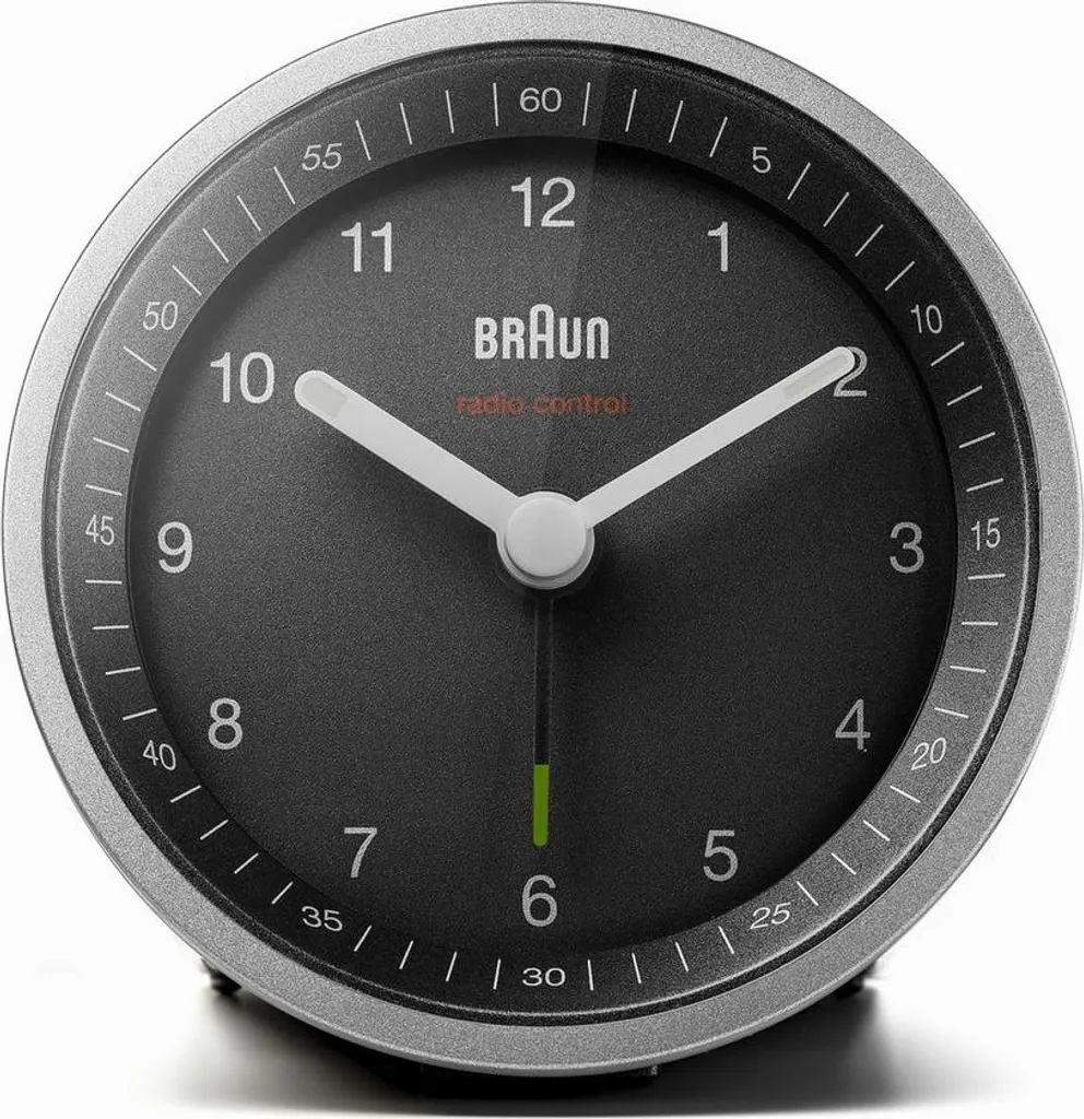 Braun BC07SB-DCF Réveil Analogique avec Alarme Crescendo et Lumière