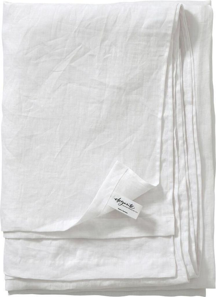 elegante Halbleinen Betttuch Breeze Farbe Weiss Größe 260x260