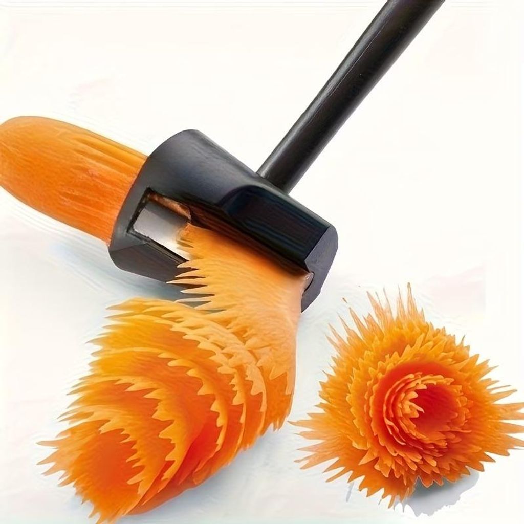 Spiralschneider Schwarz - Manueller Gemüseschneider für Karotten & Co